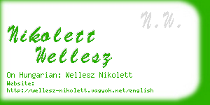 nikolett wellesz business card